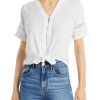 Promo 🌟 Rails Thea 👩 Womens Linen Tie Front Button-Down Top 💯