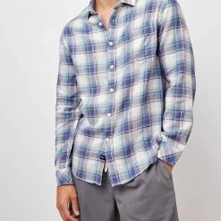 Wholesale 🎁 Rails Wyatt Button Down 👕 Shirt in Santorini Teal for men 😍