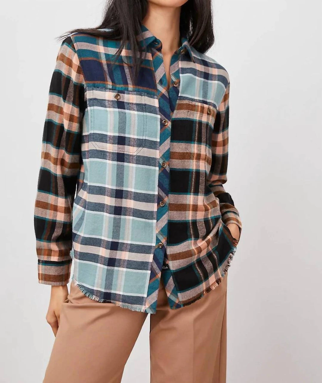 Cheap 𧨠Rails Brando π Shirt in Heathrow Mixed Plaid for π© women π 1 Cheap 𧨠Rails Brando π Shirt in Heathrow Mixed Plaid for π© women π