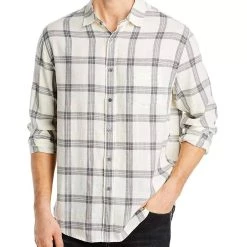 Promo 🌟 Rails Wyatt Button Down 👕 Shirt in White Mirror Melange for men ❤️