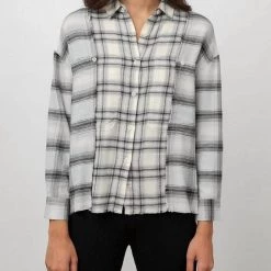 Cheap 🛒 Rails Ronin Mixed Plaid Flannel in Pistachio Frost for 👩 women 😀