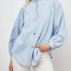 Best Sale 🎁 Rails Monica Button-Down 👕 Shirt in Light Blue Vintage for 👩 women 🌟