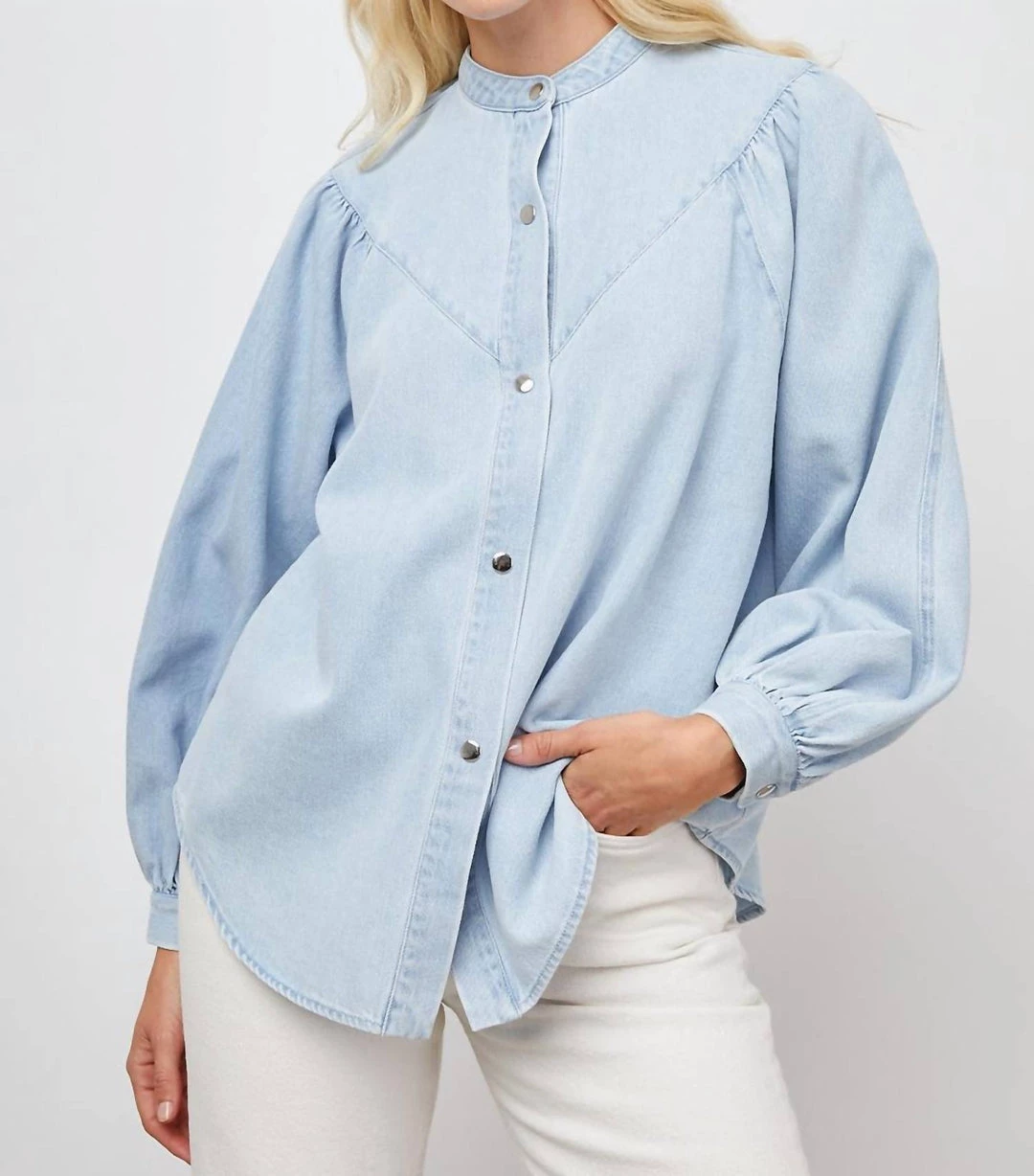 Best Sale π Rails Monica Button-Down π Shirt in Light Blue Vintage for π© women π 1 Best Sale π Rails Monica Button-Down π Shirt in Light Blue Vintage for π© women π