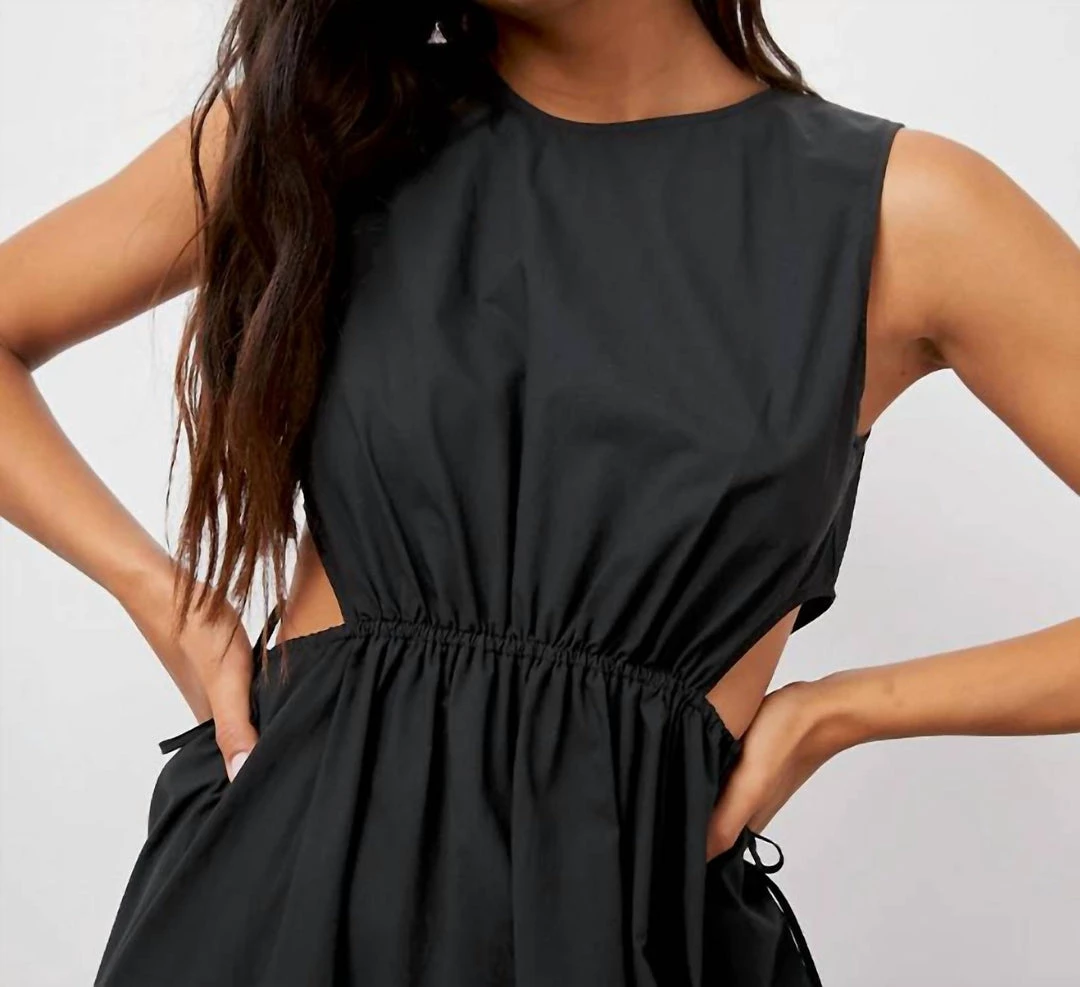 Wholesale π₯° Rails Yvette Cutout Poplin Midi π Dress in Black for π© women π 3 Wholesale π₯° Rails Yvette Cutout Poplin Midi π Dress in Black for π© women π - Image 3