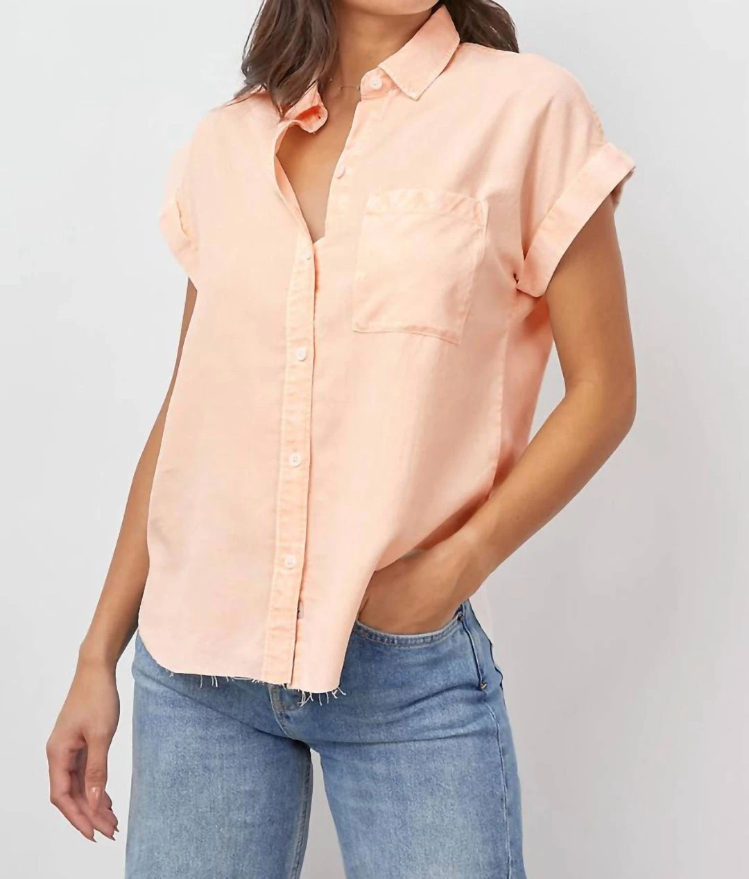Cheap 👍 Rails Lexi 👚 Shirt in Peach Acid Wash for 👩 women ❤️ 1 Cheap 👍 Rails Lexi 👚 Shirt in Peach Acid Wash for 👩 women ❤️
