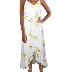 New 😍 Rails Frida 👩 Womens High To Low Lemon Print Sundress 🥰
