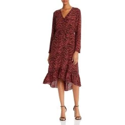 Best deal ⌛ Rails Jade 👩 Womens Animal Print Hi-Low Midi 👗 Dress ✔️