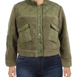 Cheap π Rails Peyton π© Womens Quilted Mixed Media Teddy π§₯ Coat π