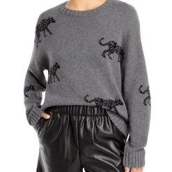 New ⭐ Rails Perci 👩 Womens Knit Animal Print Pullover Sweater ✨
