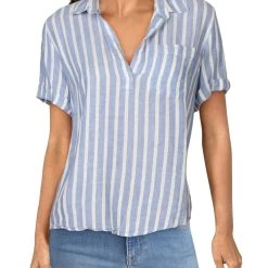 Coupon 🌟 Rails Savannah 👩 Womens Collared V Neck Henley Top 🥰