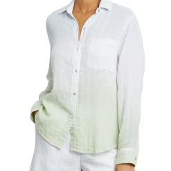 Budget ⭐ Rails Ellis 👩 Womens Collared Sheer Button-Down Top 🥰