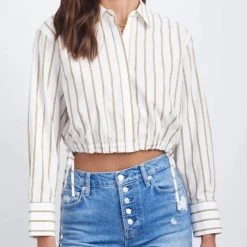 Buy 🥰 Rails Nicki 👕 Shirt in Ivory Daffodil Stripe for 👩 women 🥰