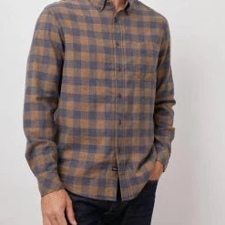 Cheap ❤️ Rails Reid Button Down 👚 Shirt in Navy Flaxen for men 🛒