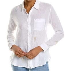 New 👍 RAILS Charli Linen-Blend Button-Down 👚 Shirt for 👩 women 😍