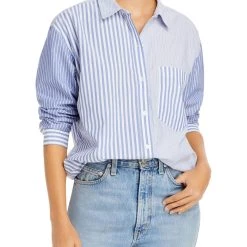 Discount 👍 Rails Arlo 👩 Womens Work Wear Striped Button-Down Top 👏