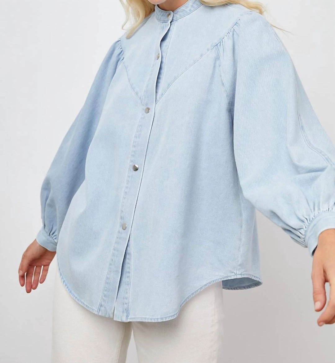 Best Sale π Rails Monica Button-Down π Shirt in Light Blue Vintage for π© women π 3 Best Sale π Rails Monica Button-Down π Shirt in Light Blue Vintage for π© women π - Image 3