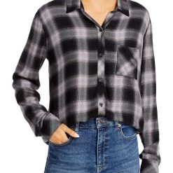 Brand new ✔️ Rails Hunter 👩 Womens Plaid Front Pocket Button-Down Top 🛒