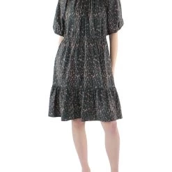 Cheapest 😀 Rails Khloe 👩 Womens Tencel Puff Sleeve Midi 👗 Dress 🎁