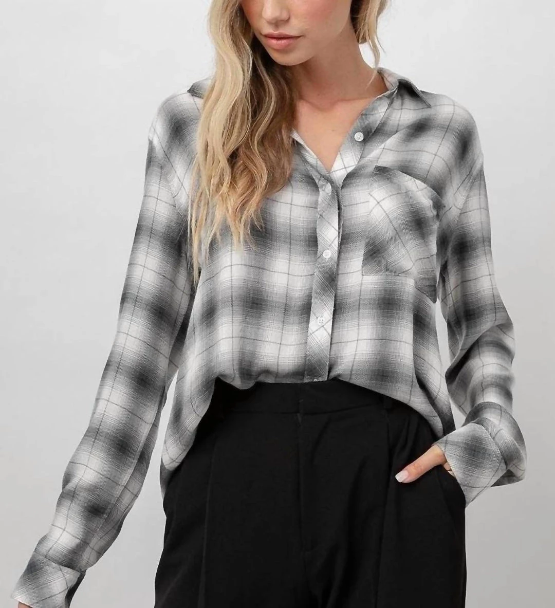 Best Pirce π Rails Dylan Flannel π Shirt In Smoke Ivory for π© women π 1 Best Pirce π Rails Dylan Flannel π Shirt In Smoke Ivory for π© women π