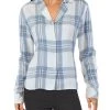 Budget 🔔 Rails 👩 Womens Plaid V-Neck Button-Down Top 👍