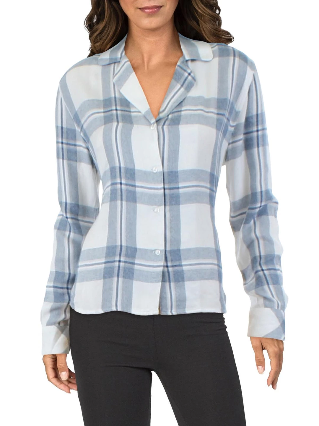 Budget π Rails π© Womens Plaid V-Neck Button-Down Top π 1 Budget π Rails π© Womens Plaid V-Neck Button-Down Top π